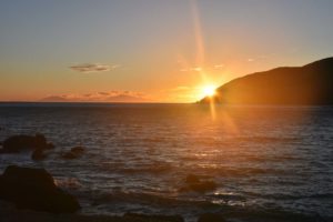 Sonnenuntergang Owhiro Bay Wellington